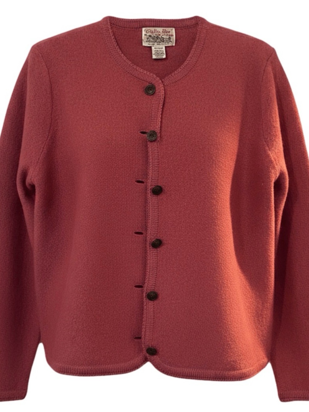 Tally Ho Rosewood Button-Front Knit Cardigan